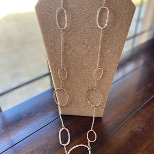 Silver long necklace
